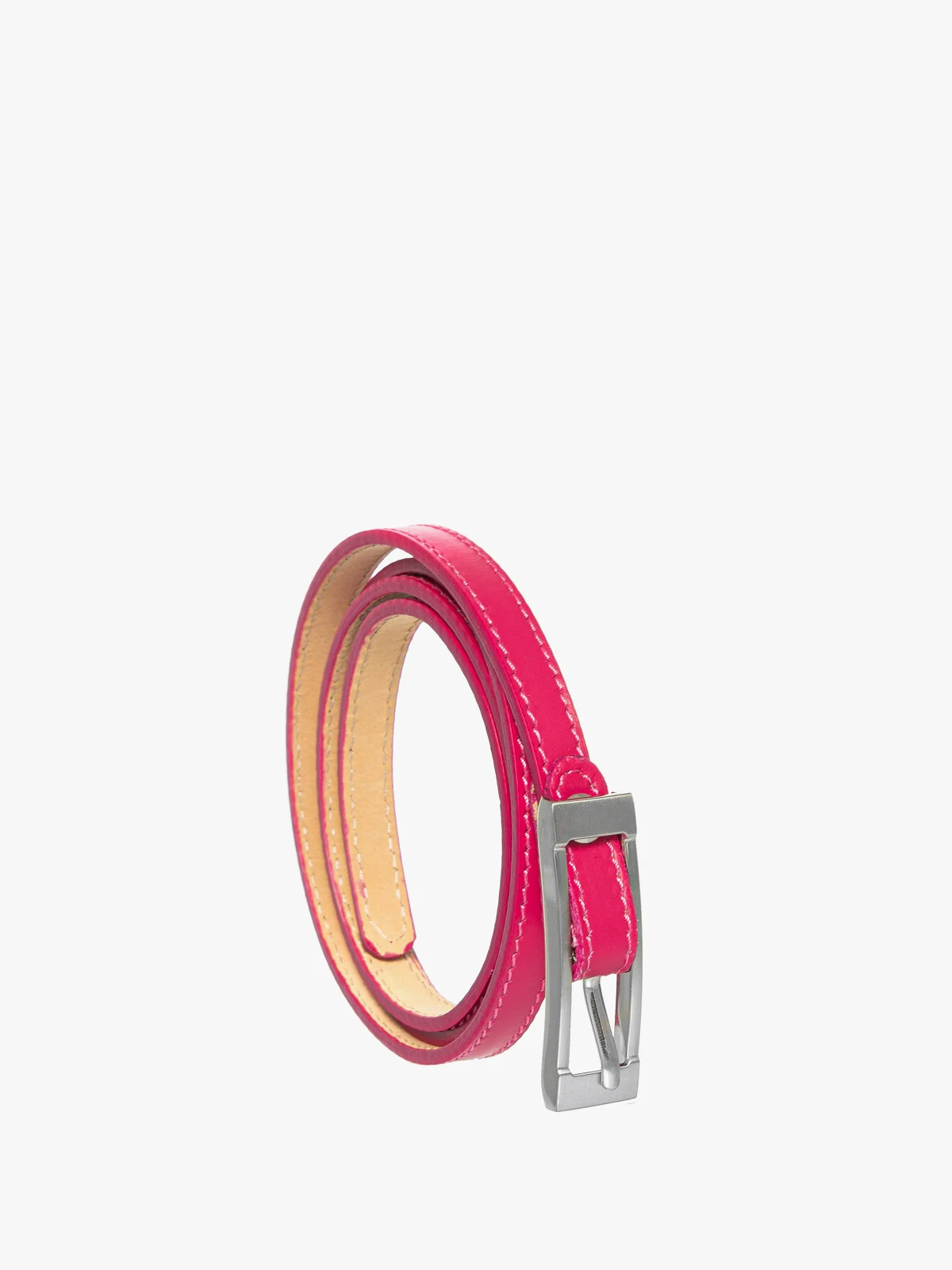 Cienki pasek damski w kolorze fuksji