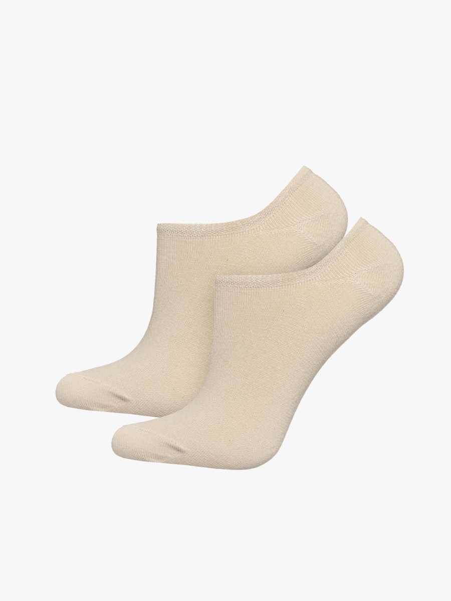 Beżowe, bawełniane stopki damskie