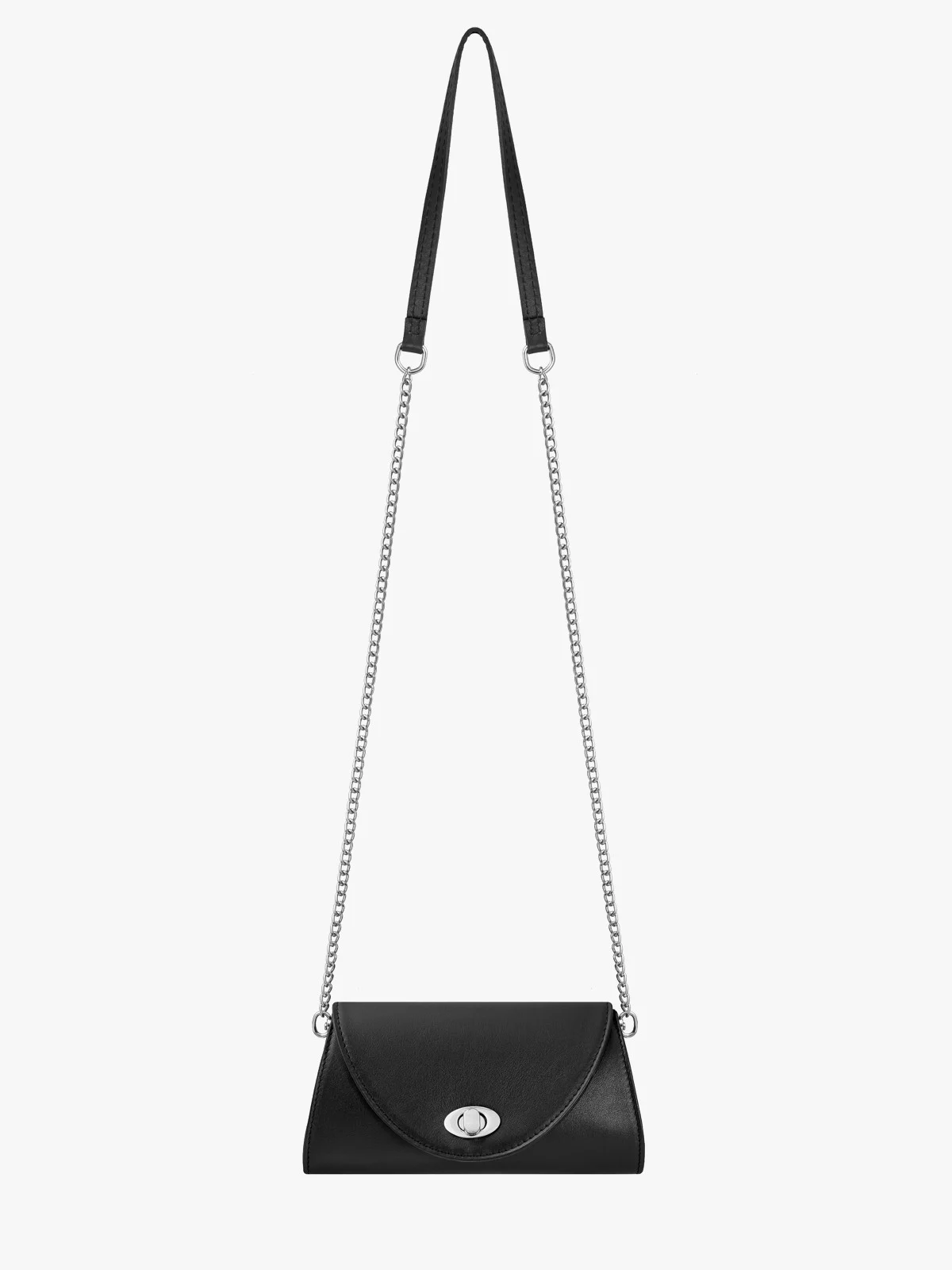 Mała elegancka torebka zapinana na ozdobną klamrę