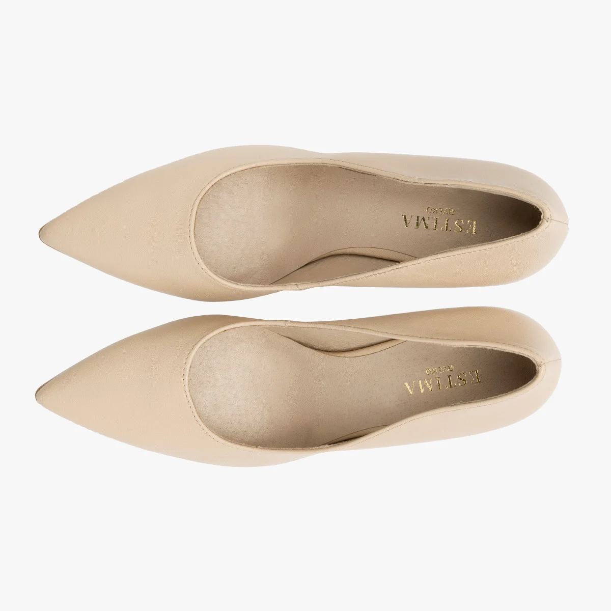 Beżowe czółenka na wysokim obcasie