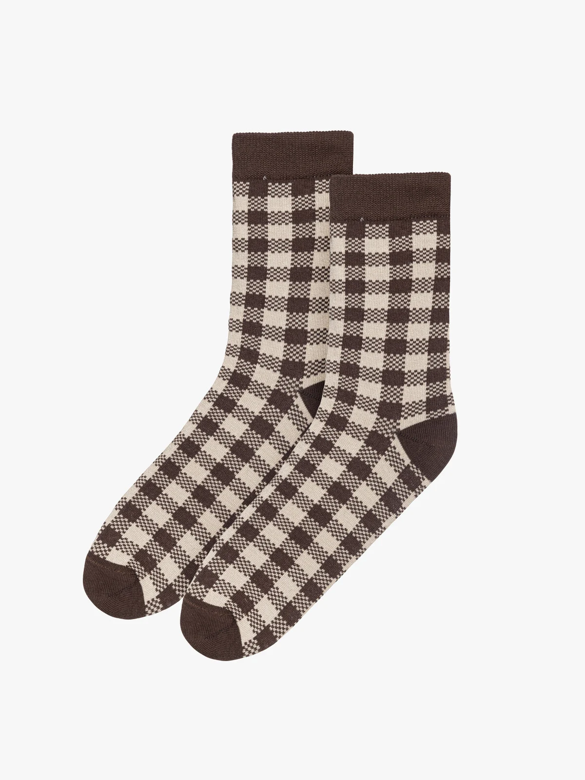 Bawełniane skarpety damskie w kratkę