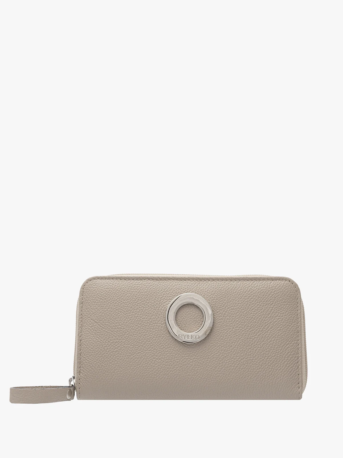 Beżowy portfel damski na zamek