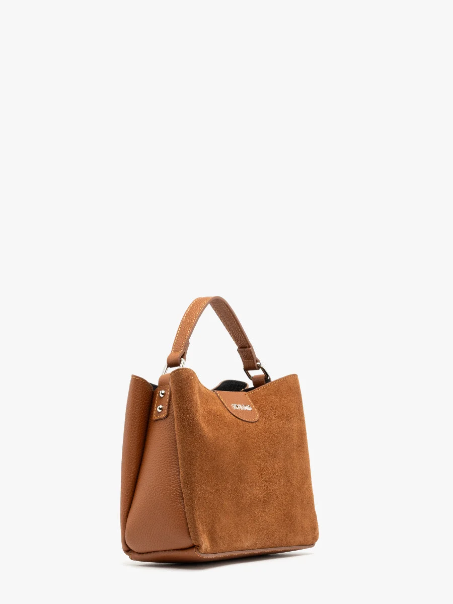 Torebka z łączonych materiałów