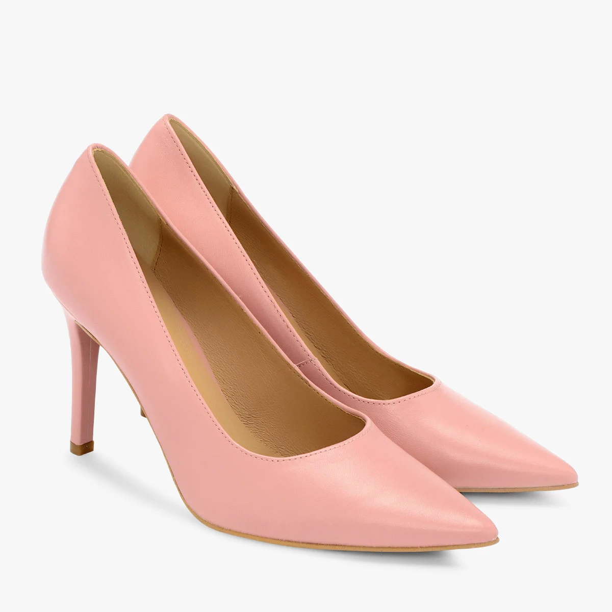 Różowe czółenka na wysokiej szpilce