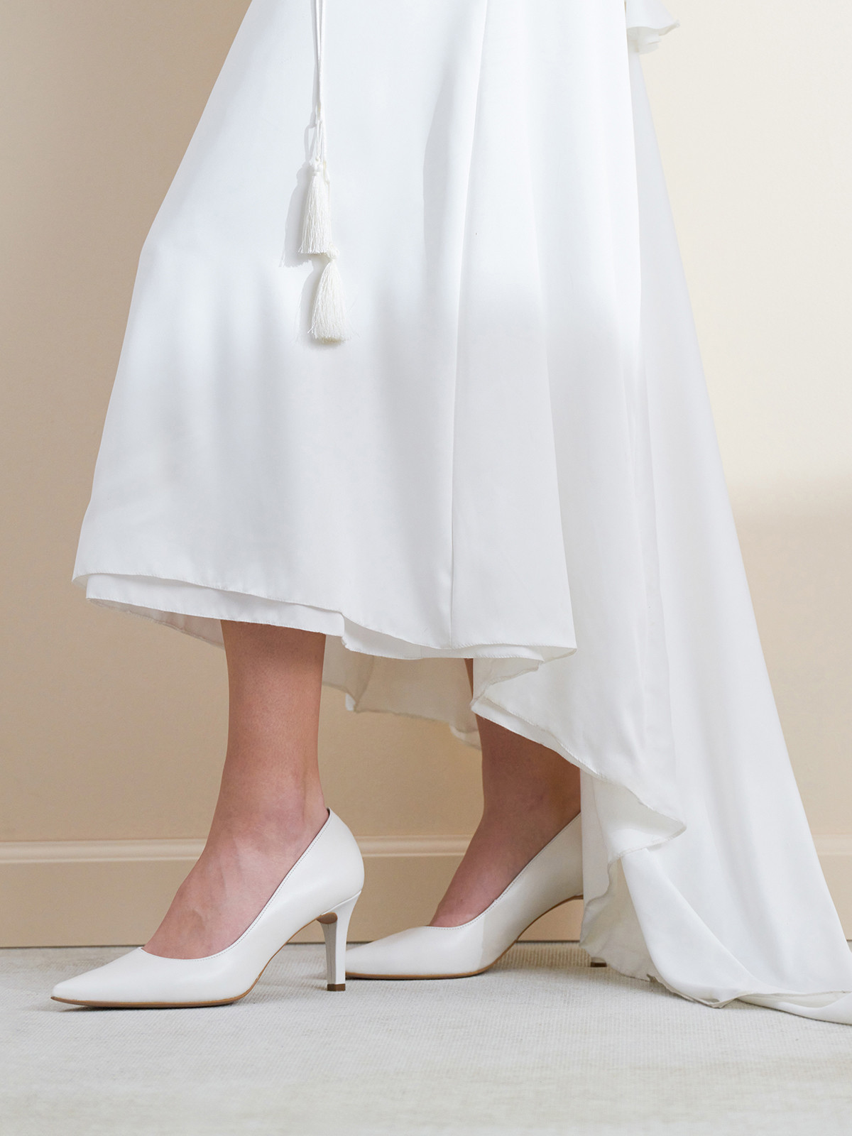 Kremowe czółenka damskie