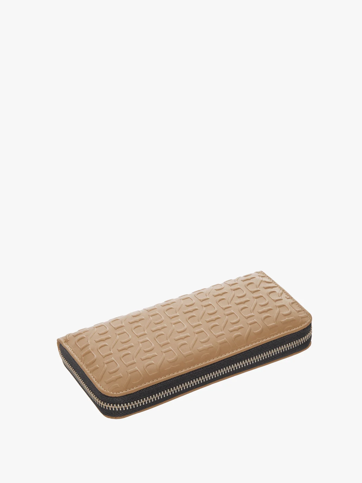 Beżowy portfel damski w ozdobne wytłoczenia