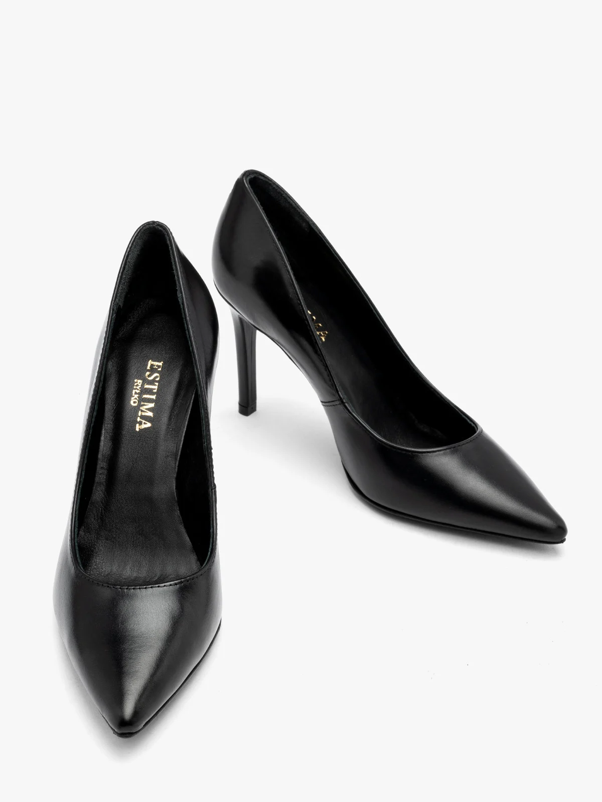 Czarne czółenka na wysokiej szpilce