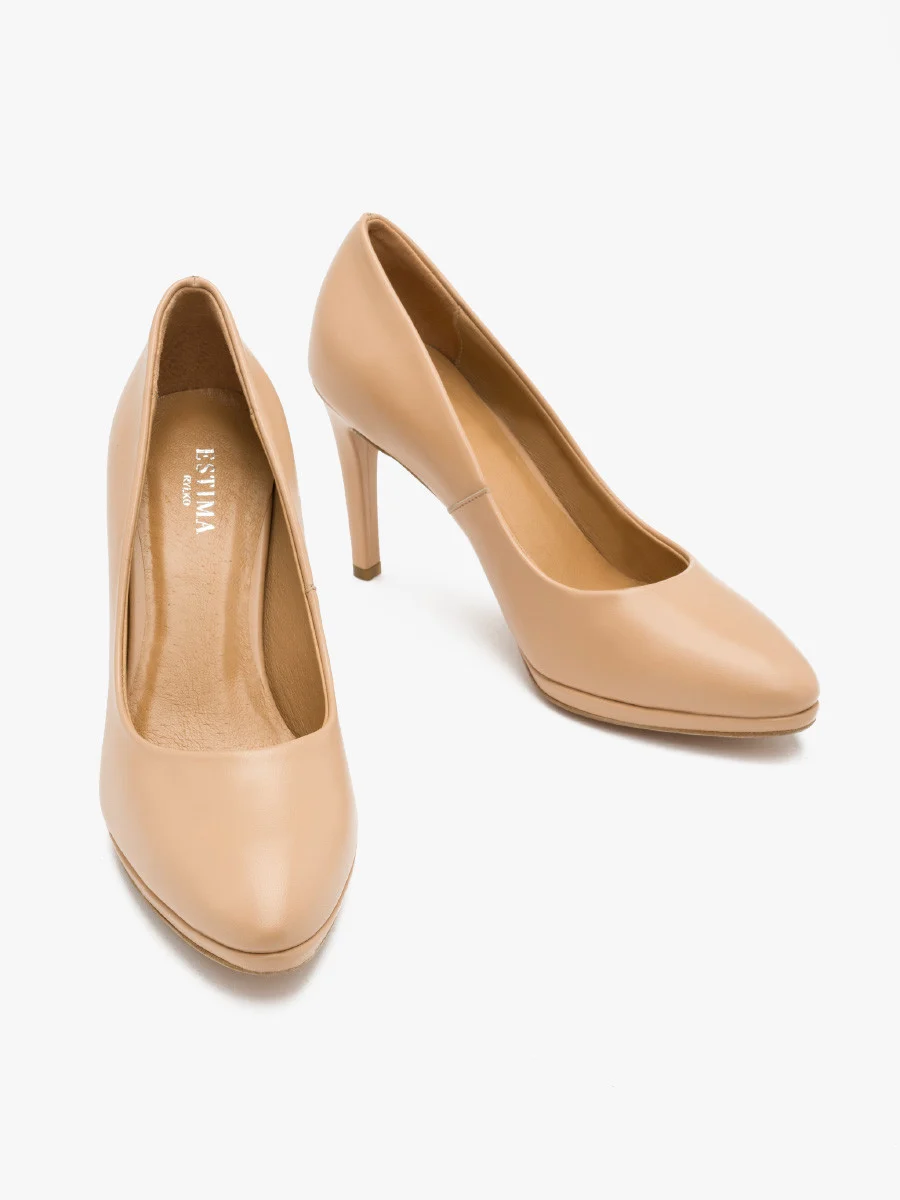 Beżowe czółenka na szpilce