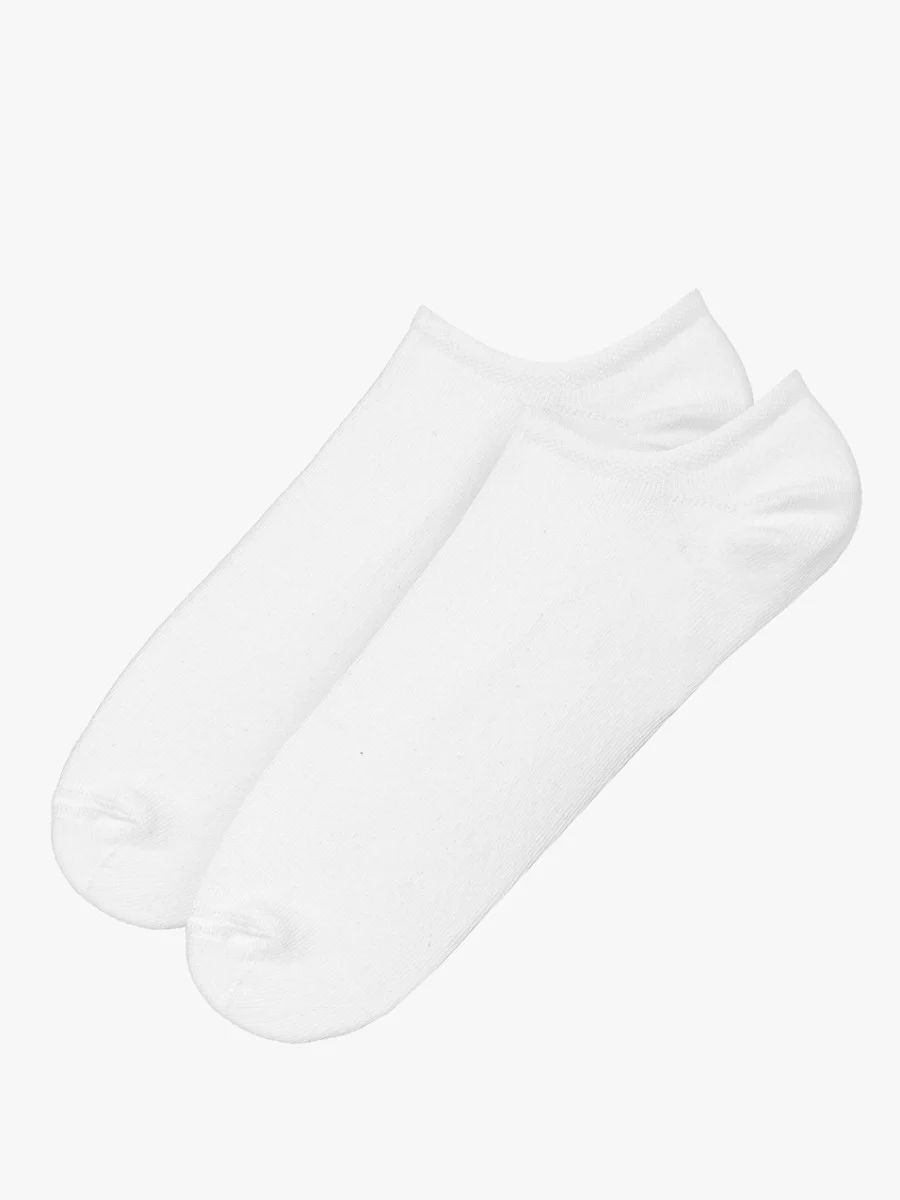 Białe, bawełniane stopki damskie