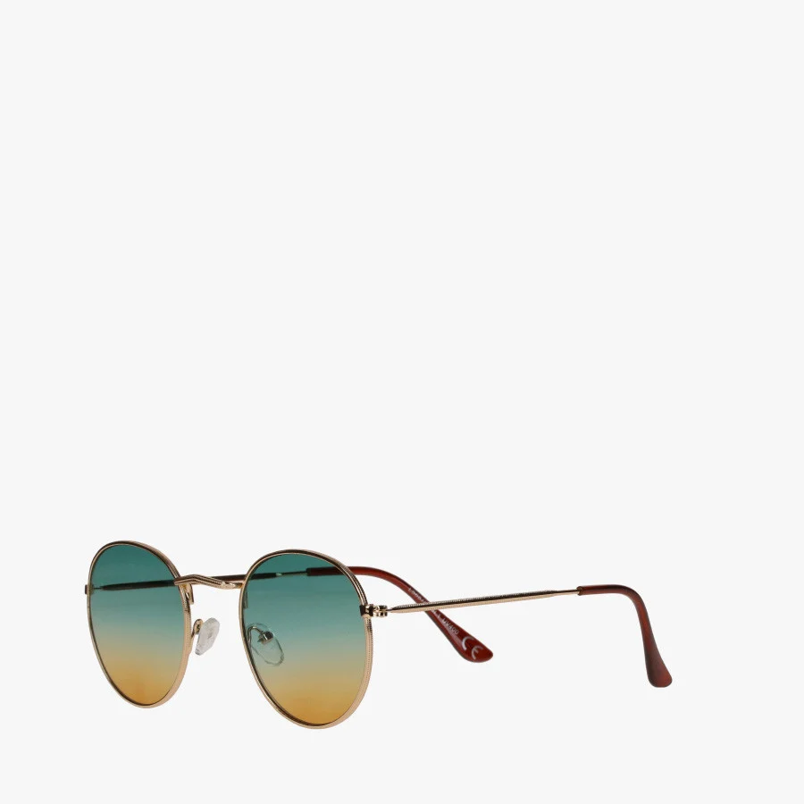 Dwukolorowe okulary przeciwsłoneczne w okrągłej oprawie