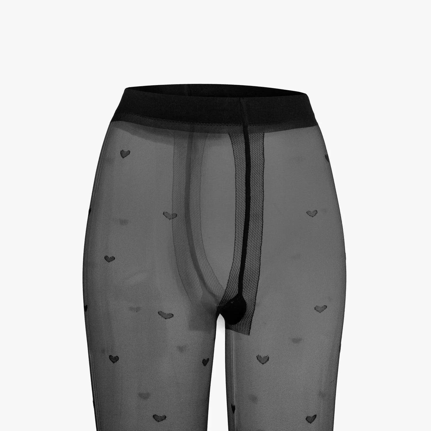 Czarne rajstopy w serca 20 den