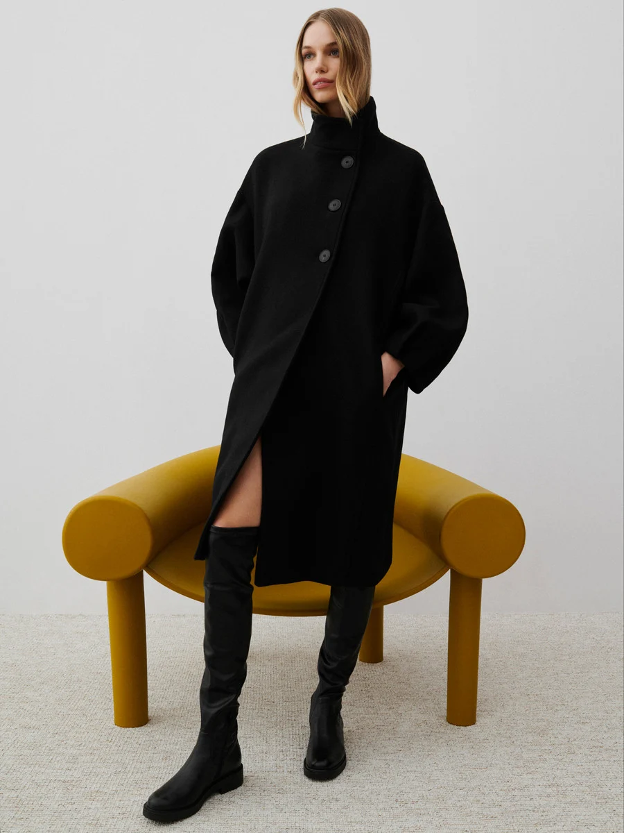 Czarne kozaki nad kolano z elastyczną cholewką