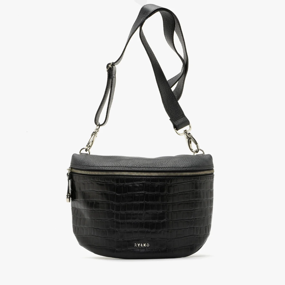 Czarna torebka typu nerka