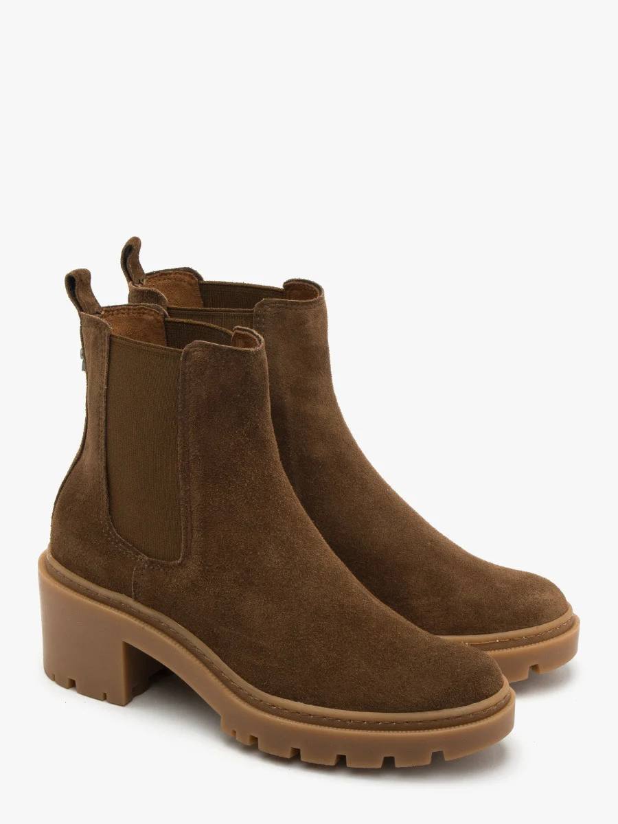 Brązowe sztyblety damskie