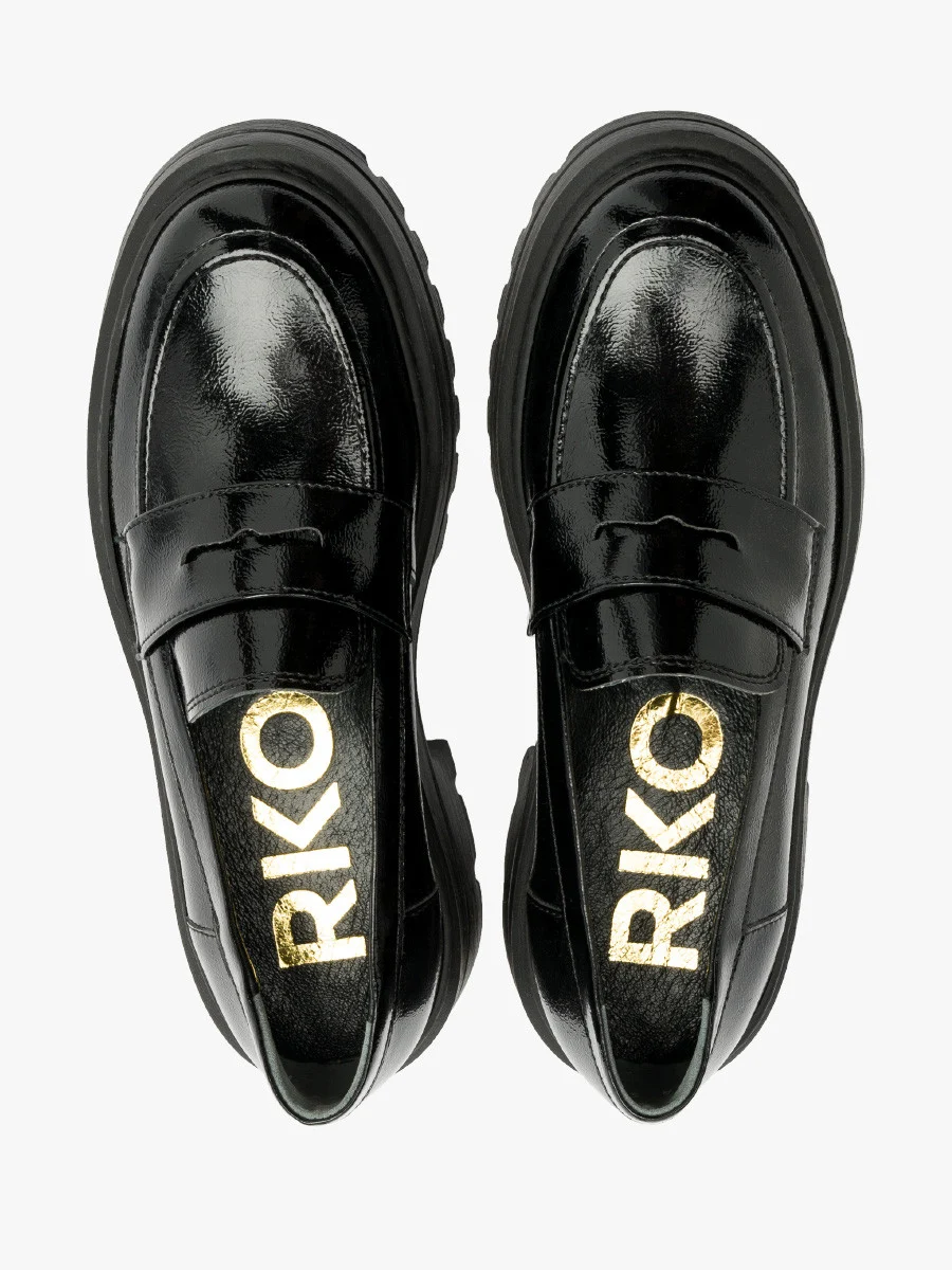 Czarne mokasyny damskie