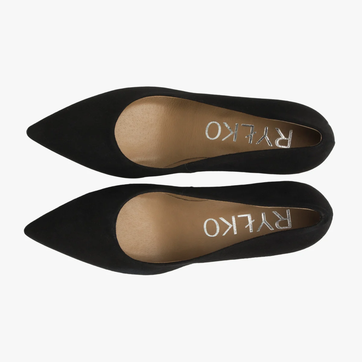 Czarne welurowe czółenka na szpilce