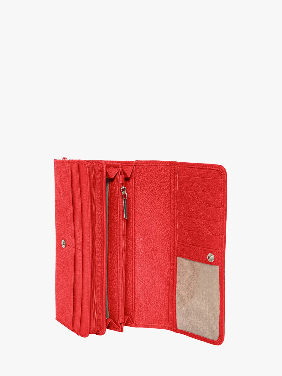 Czerwony portfel damski