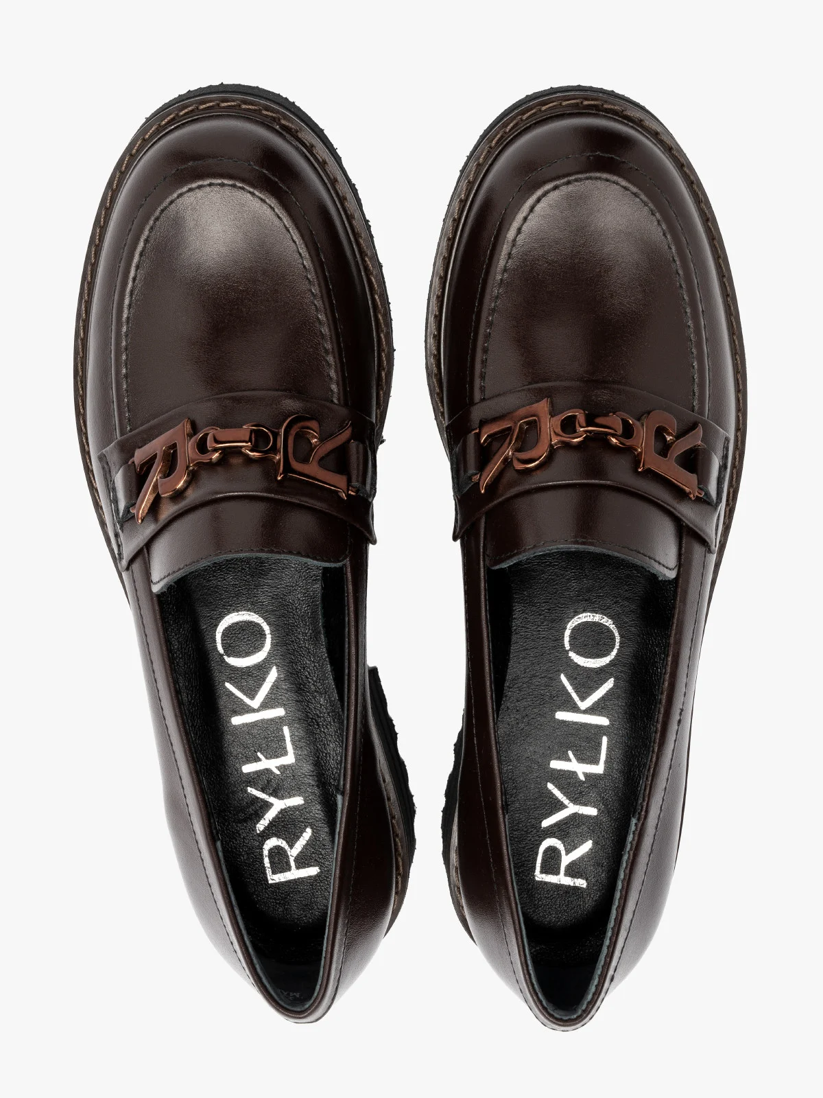 Ciemnobrązowe mokasyny damskie na lekkiej podeszwie