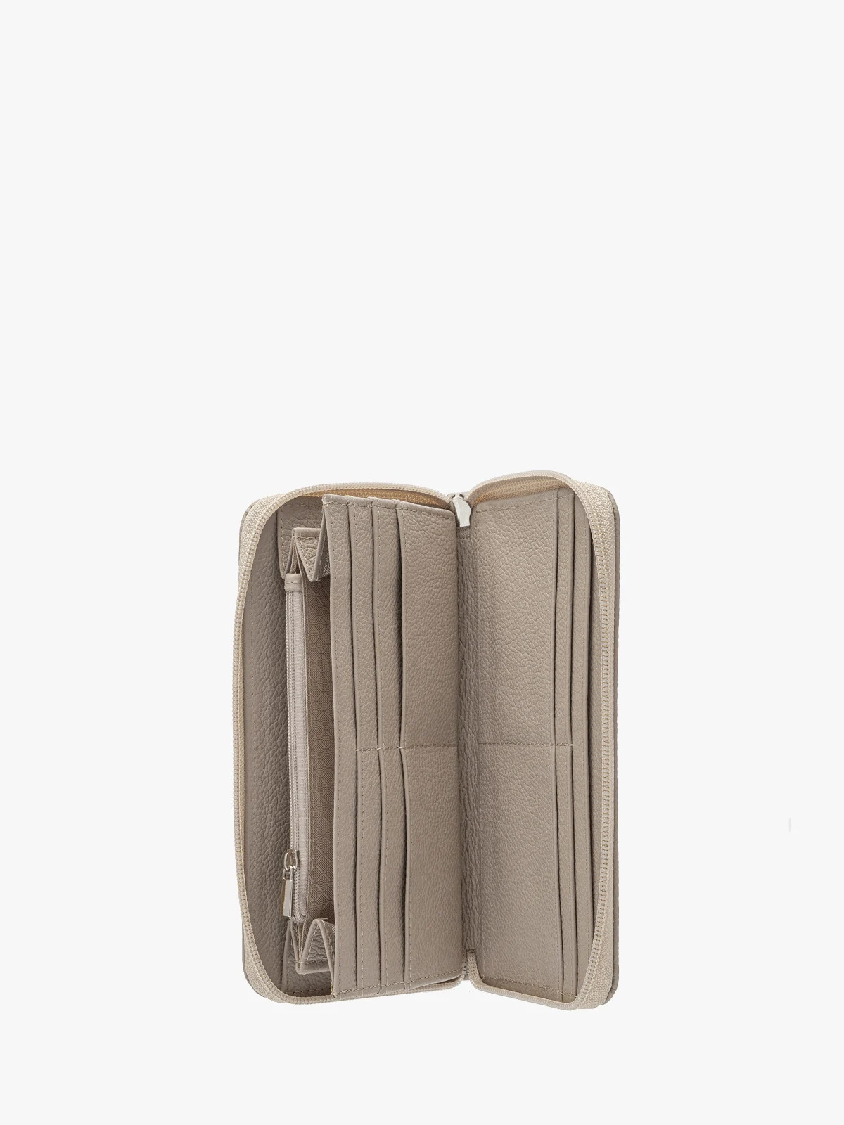 Beżowy portfel damski na zamek