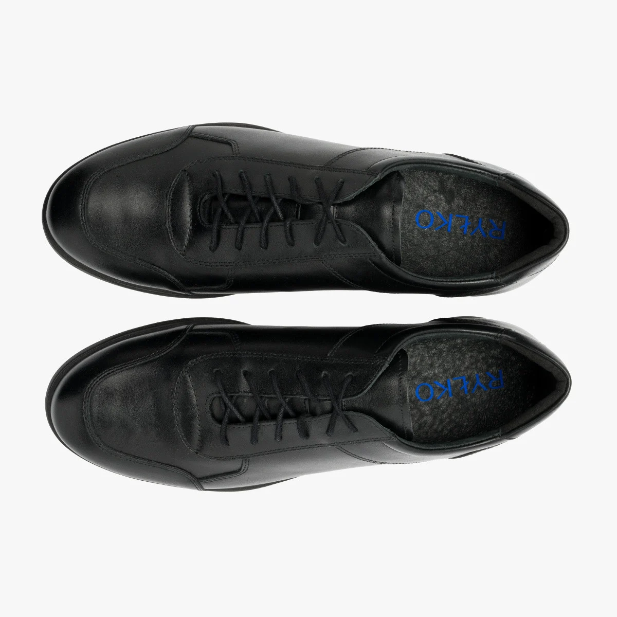 Czarne półbuty z przeszyciami