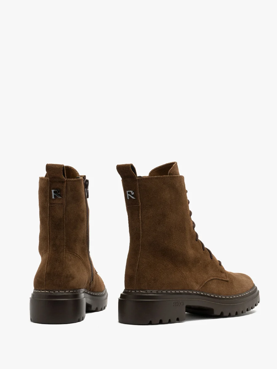 Brązowe trzewiki workery damskie