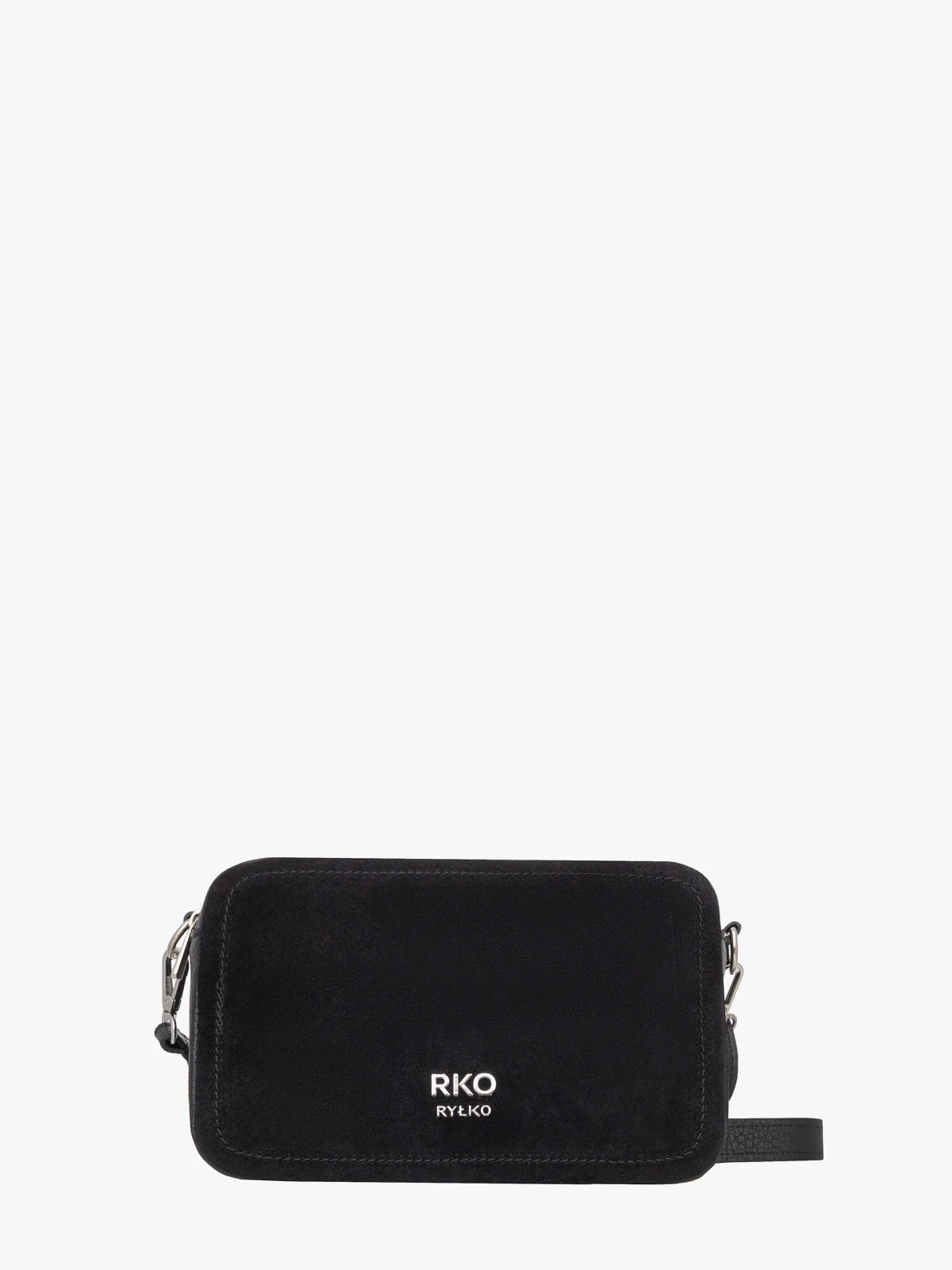 Czarna torebka listonoszka średniej wielkości