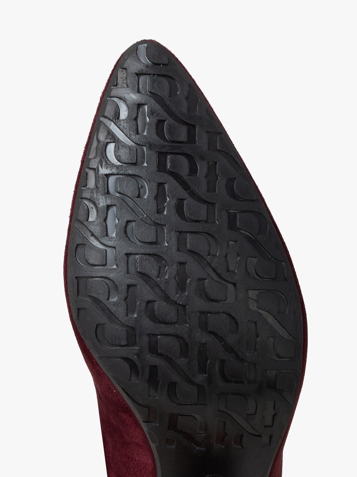 Bordowe elastyczne botki na obcasie