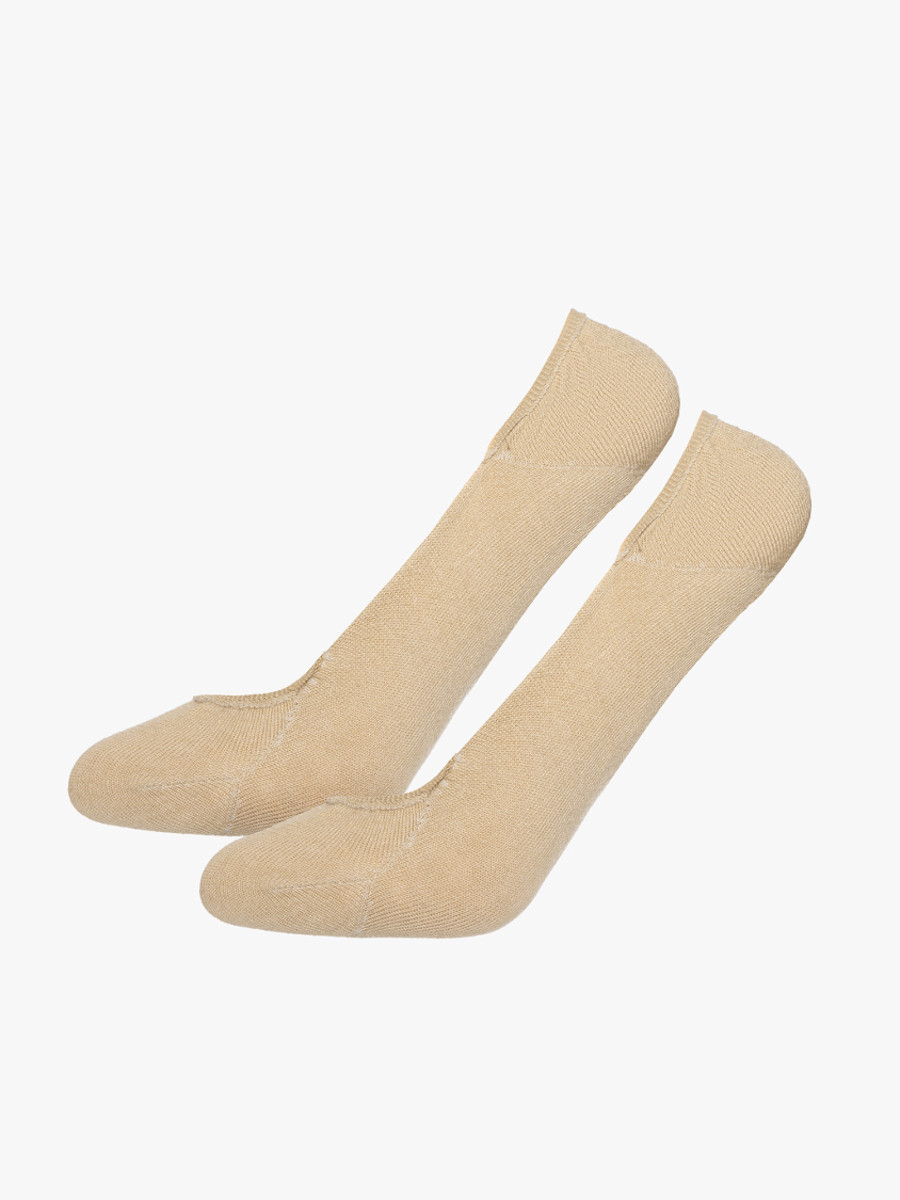 Beżowe, bawełniane stopki damskie