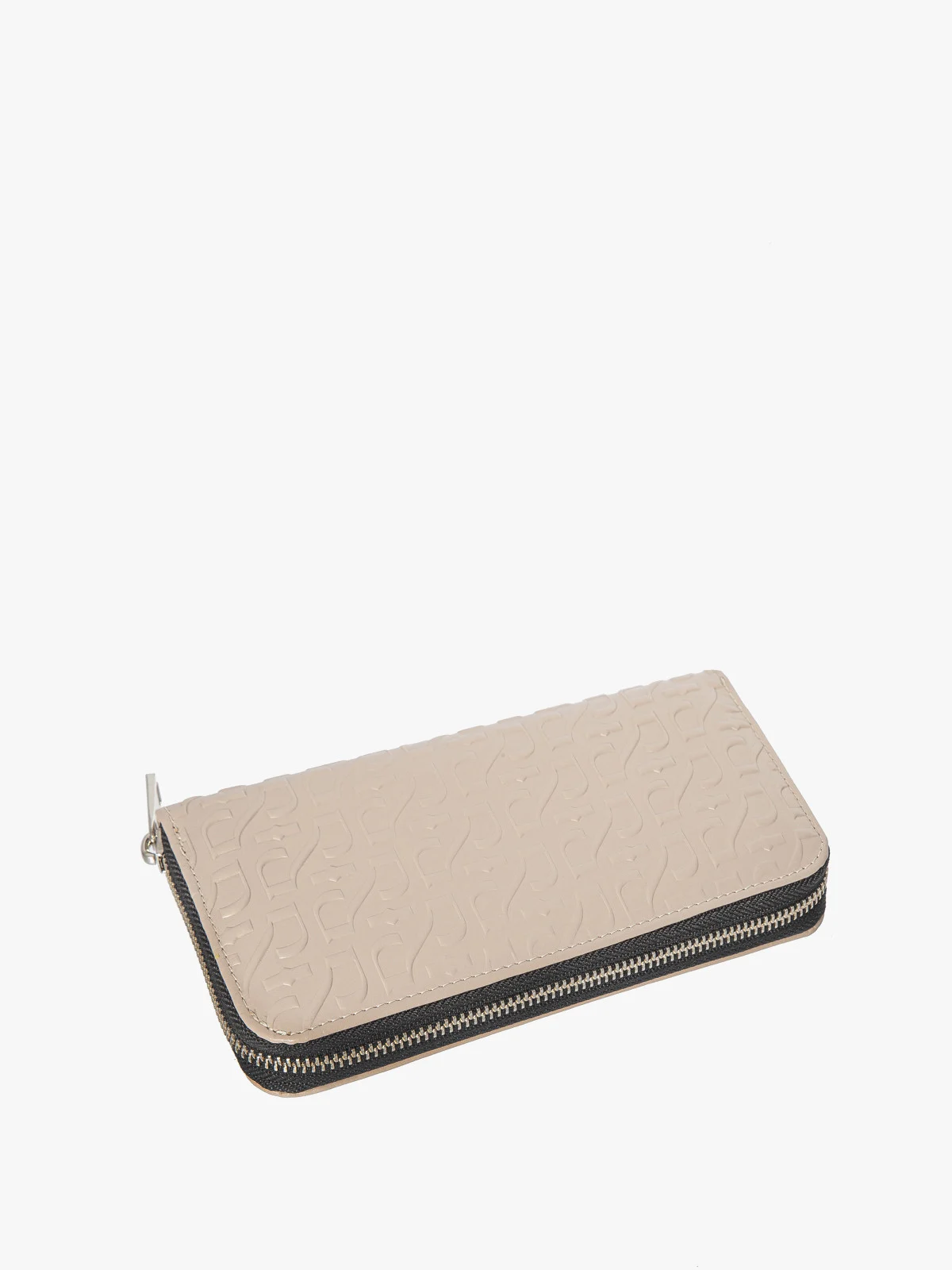 Beżowy portfel damski w ozdobne wytłoczenia