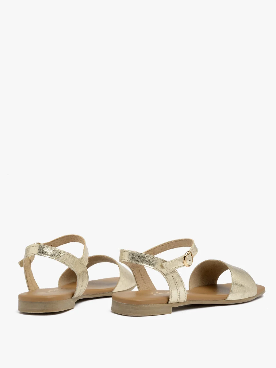 Platynowe sandały z odkrytą piętą