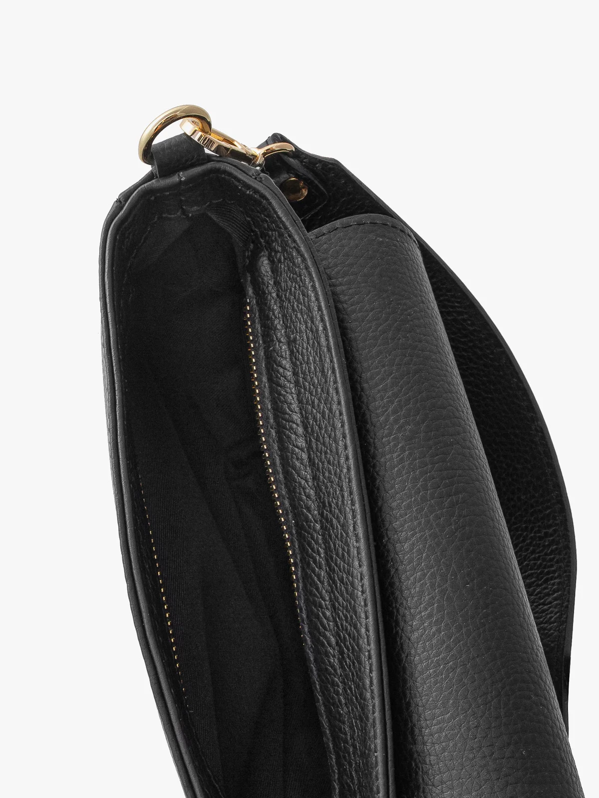 Elegancka torebka z dwoma paskami oraz złotymi detalami