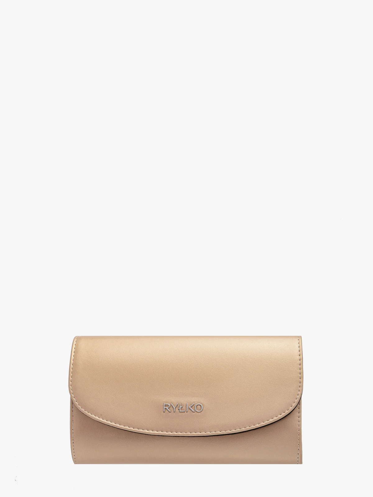 Mała, złota torebka typu kopertówka