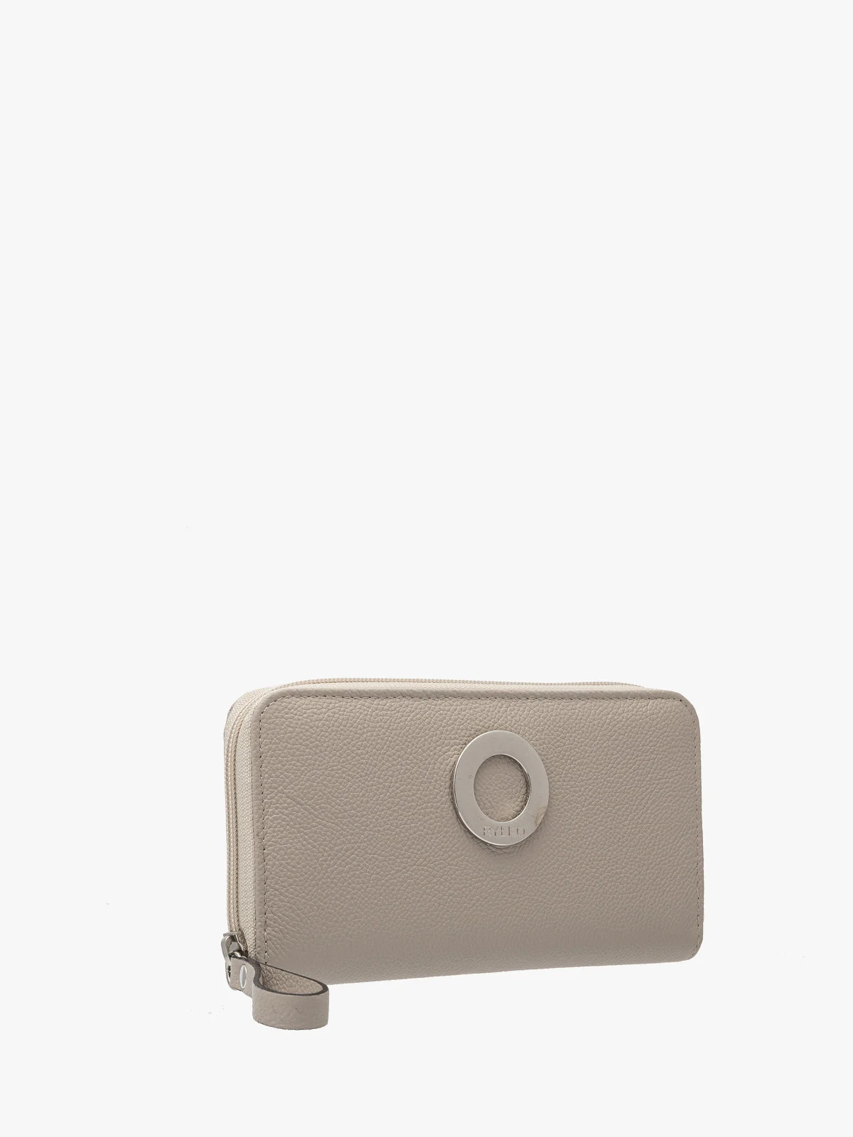 Beżowy portfel damski na zamek