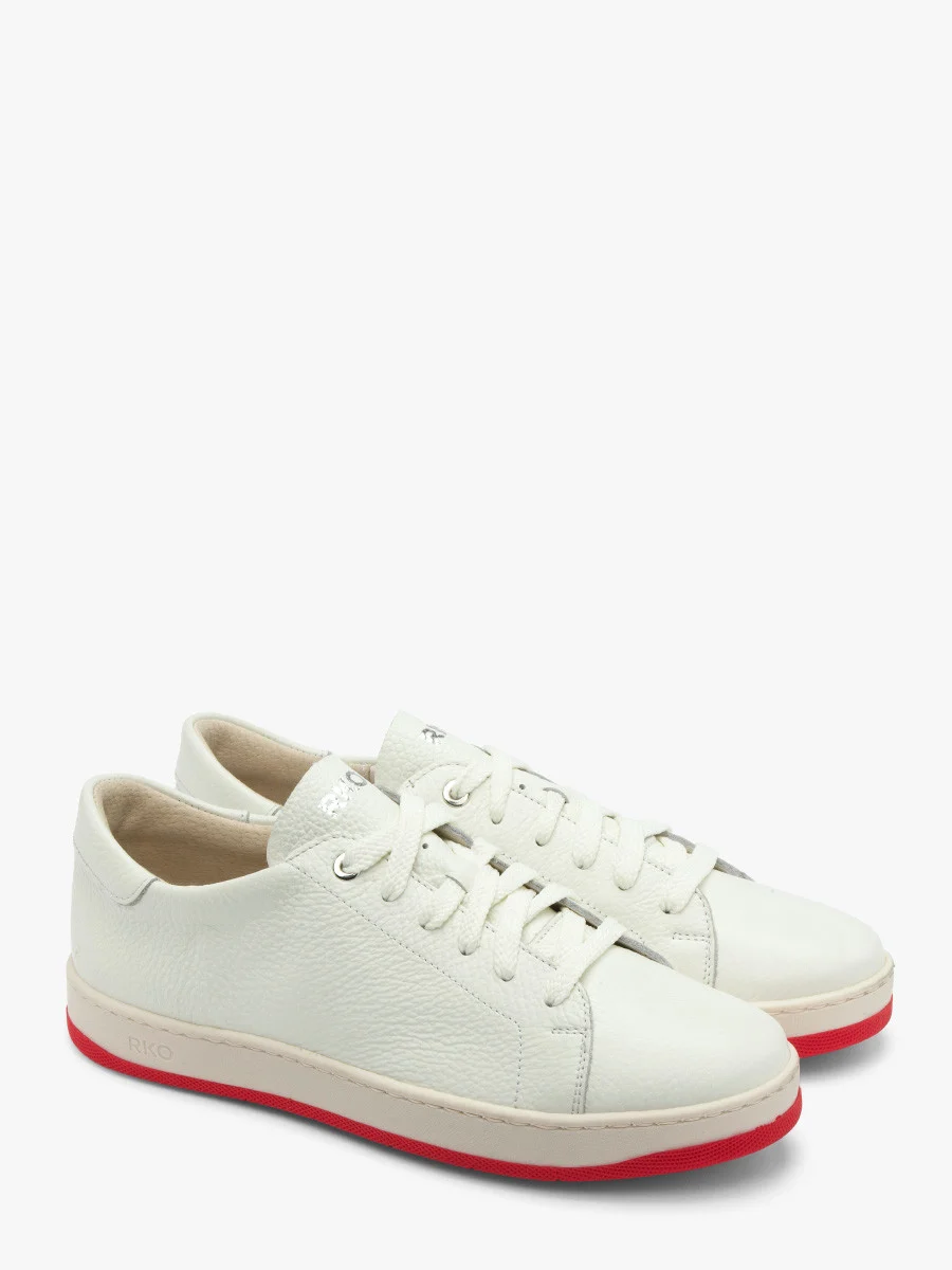 Białe półbuty sportowe na dwukolorowym spodzie