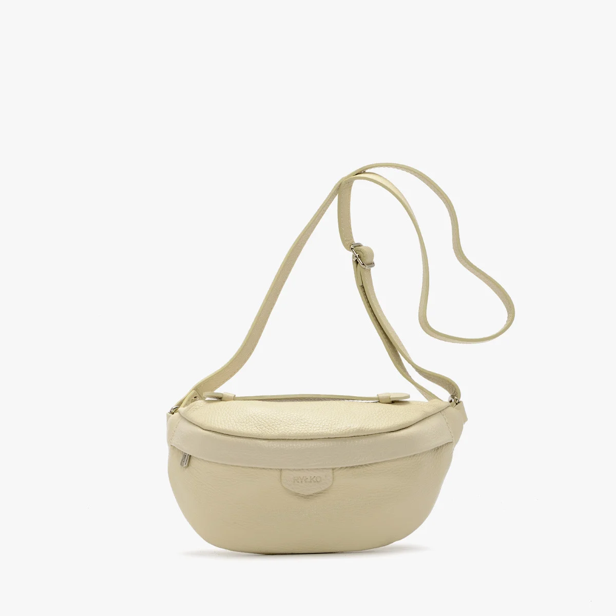 Kremowa torebka typu nerka