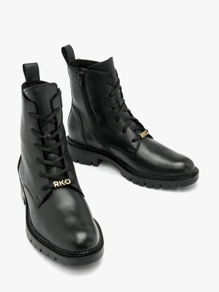 Czarne trzewiki workery damskie