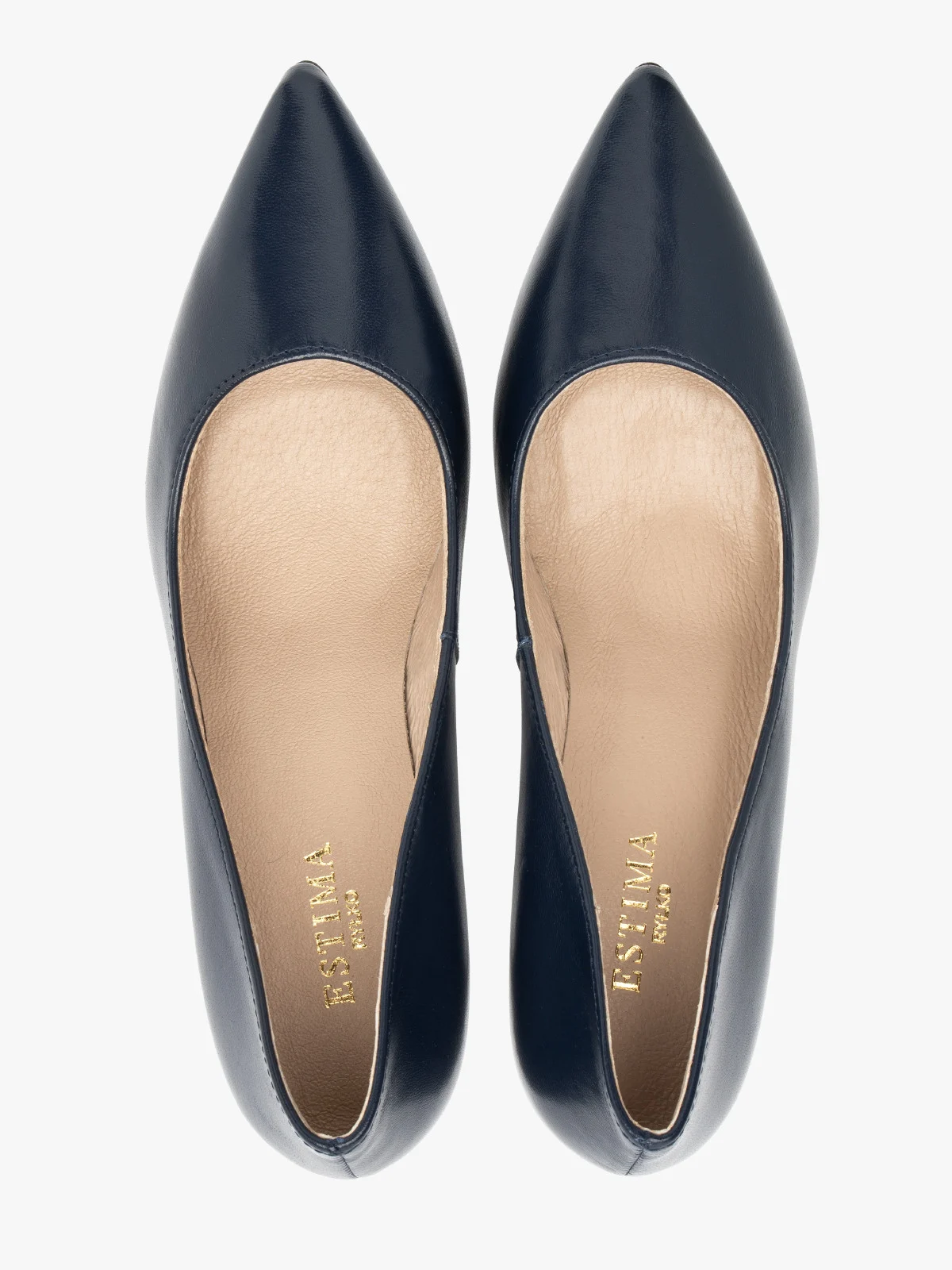 Granatowe czółenka na szpilce