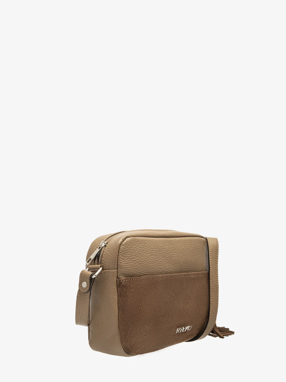 Brązowa torebka z ozdobnym frędzlem