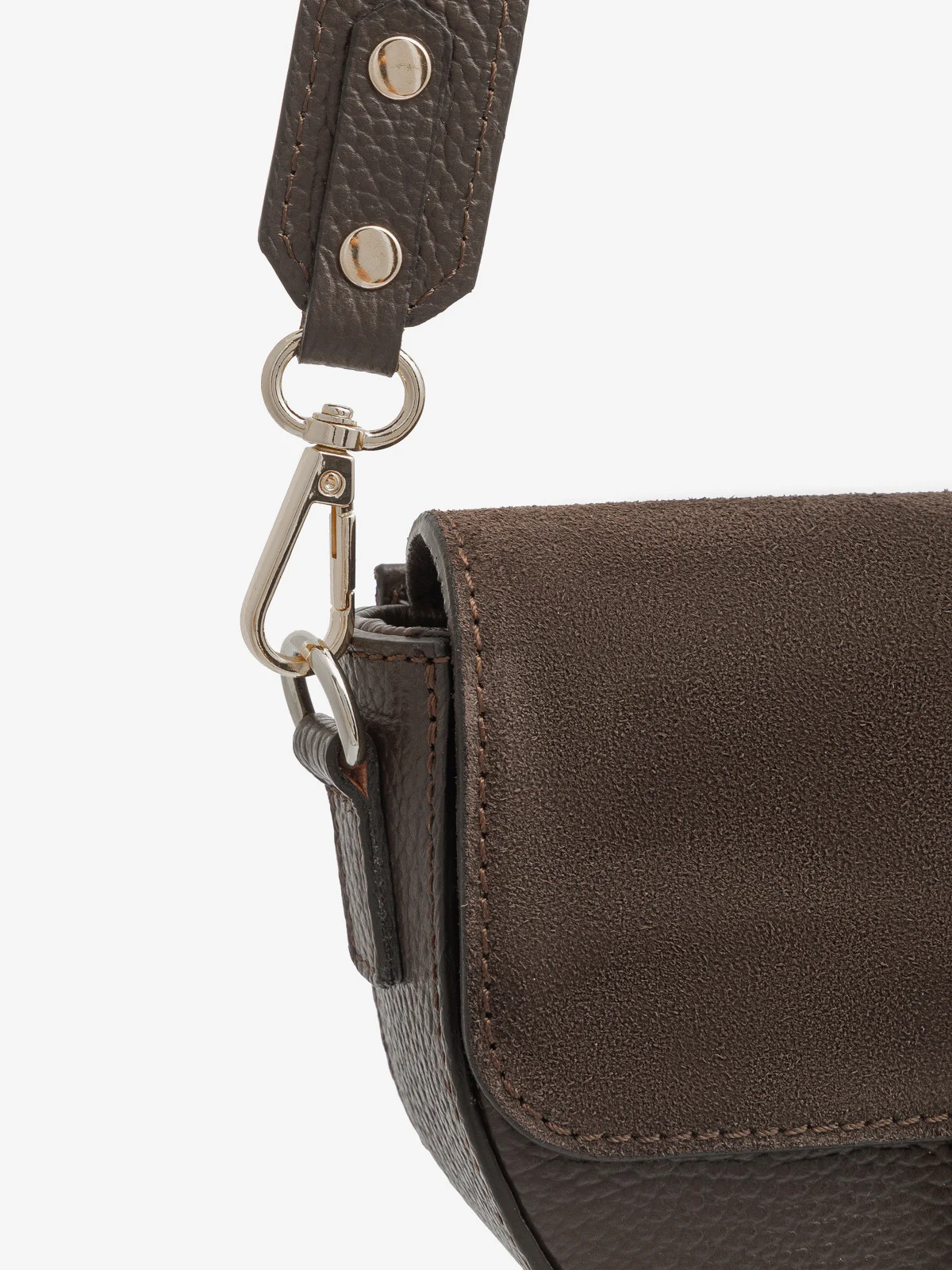 Mała, elegancka torebka damska ze złotymi detalami