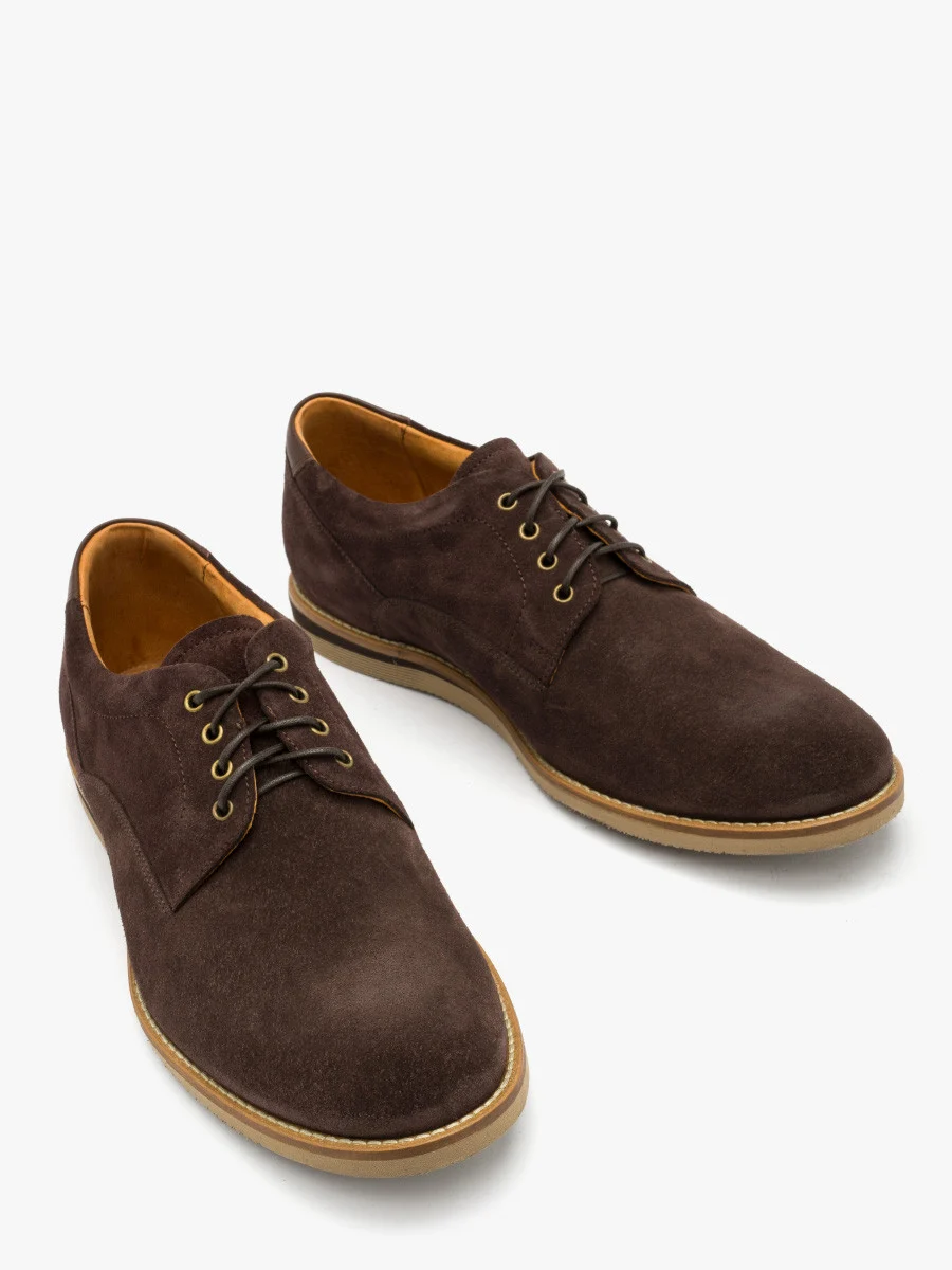 Ciemnobrązowe półbuty męskie