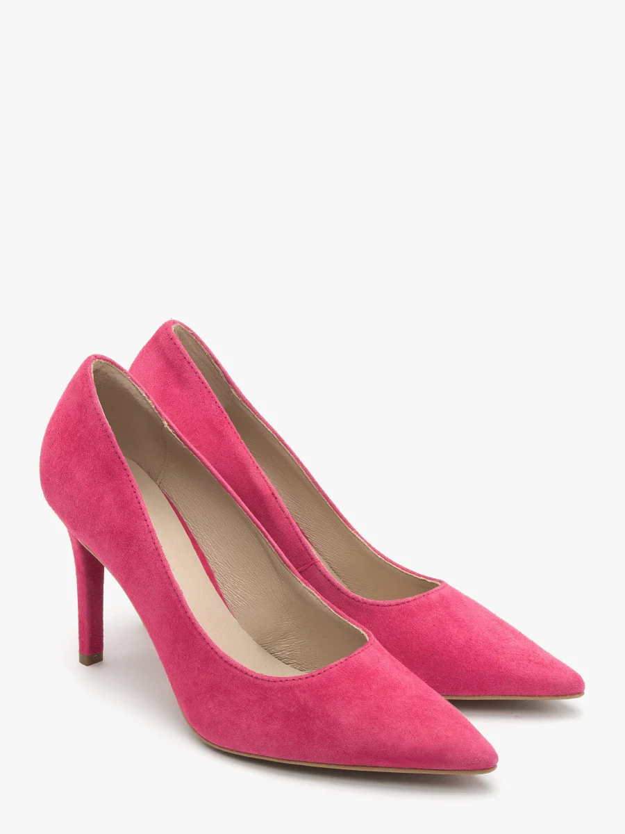 Czółenka w kolorze fuksji na wysokiej szpilce