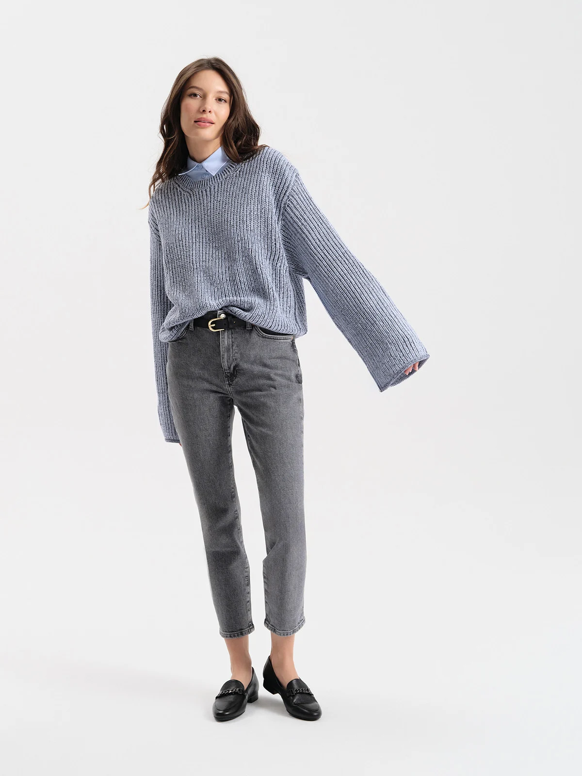 Czarne mokasyny damskie