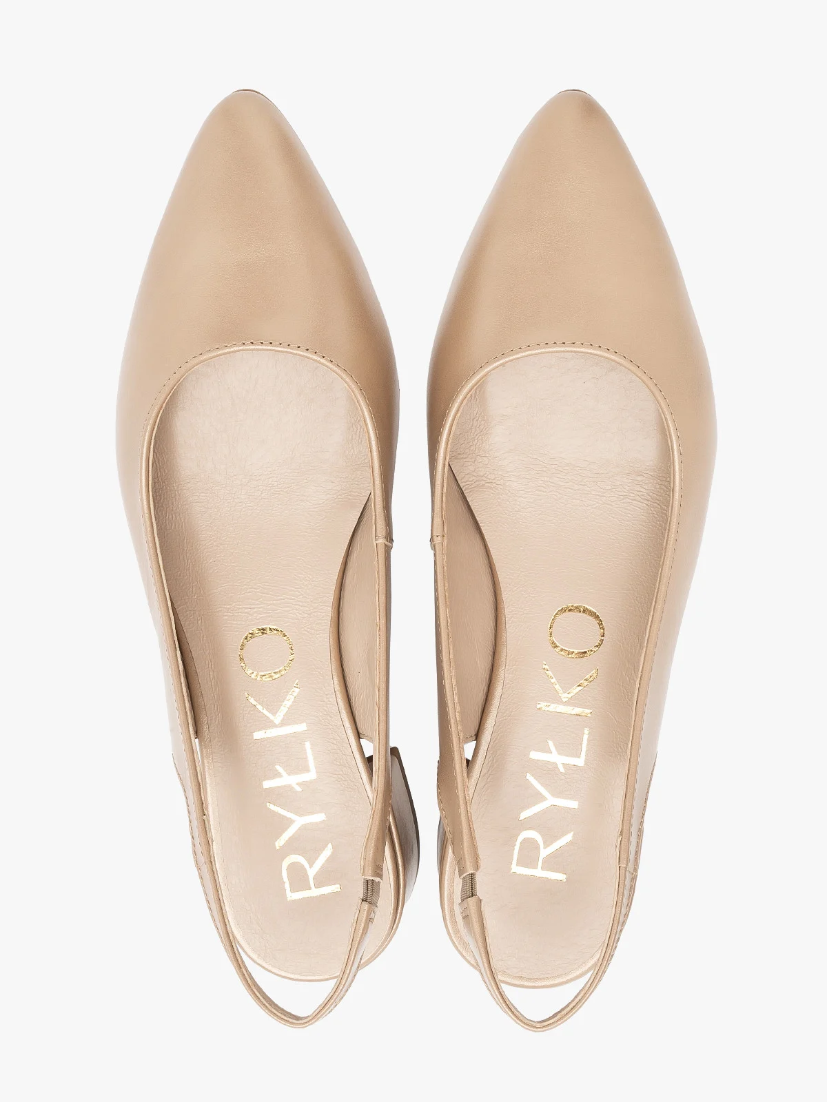 Platynowe czółenka z otwartą piętą