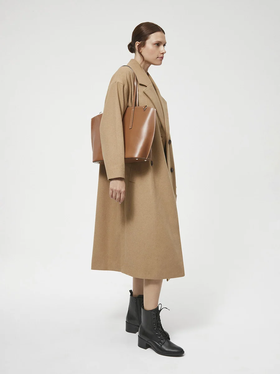 Brązowa pojemna torebka