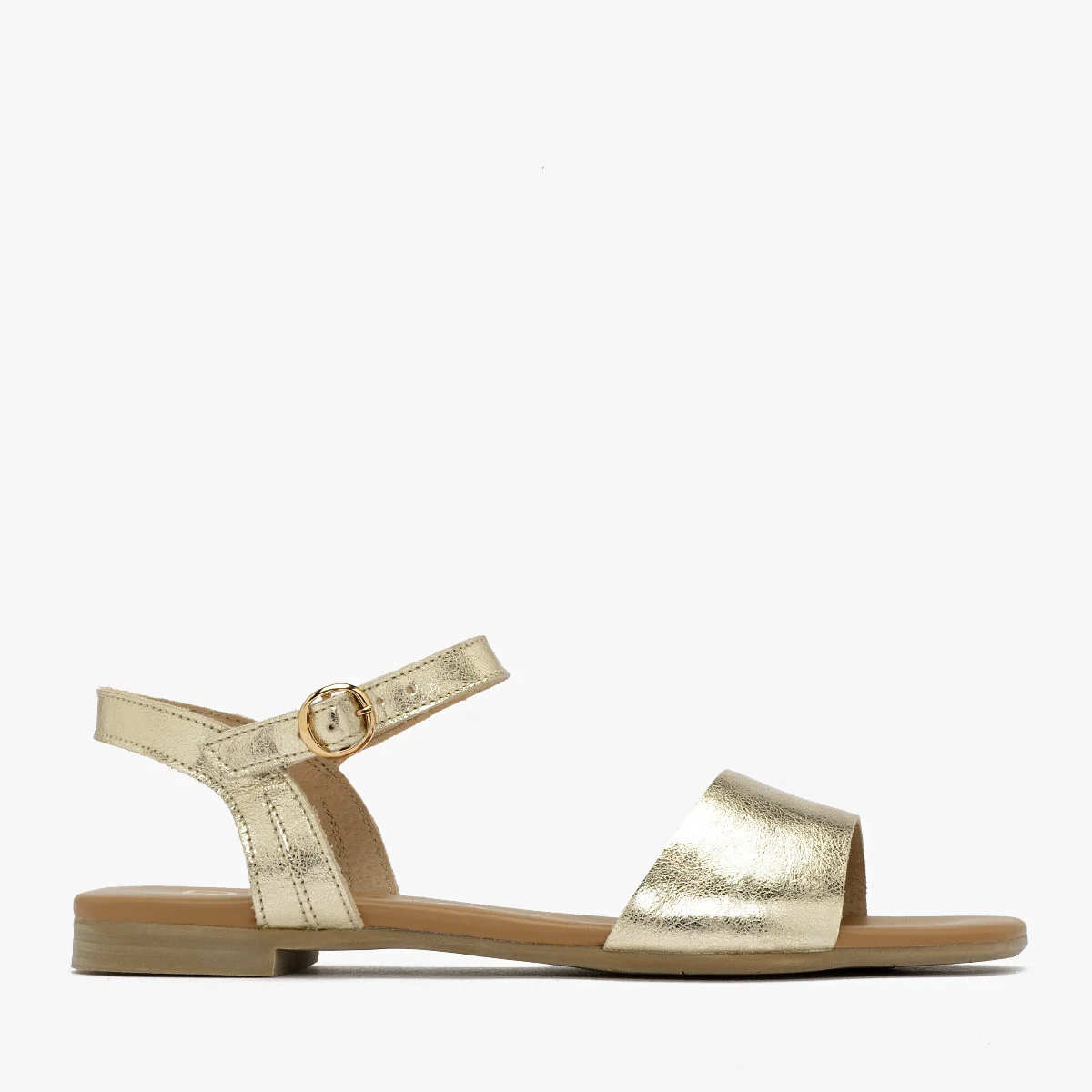 Platynowe sandały z odkrytą piętą