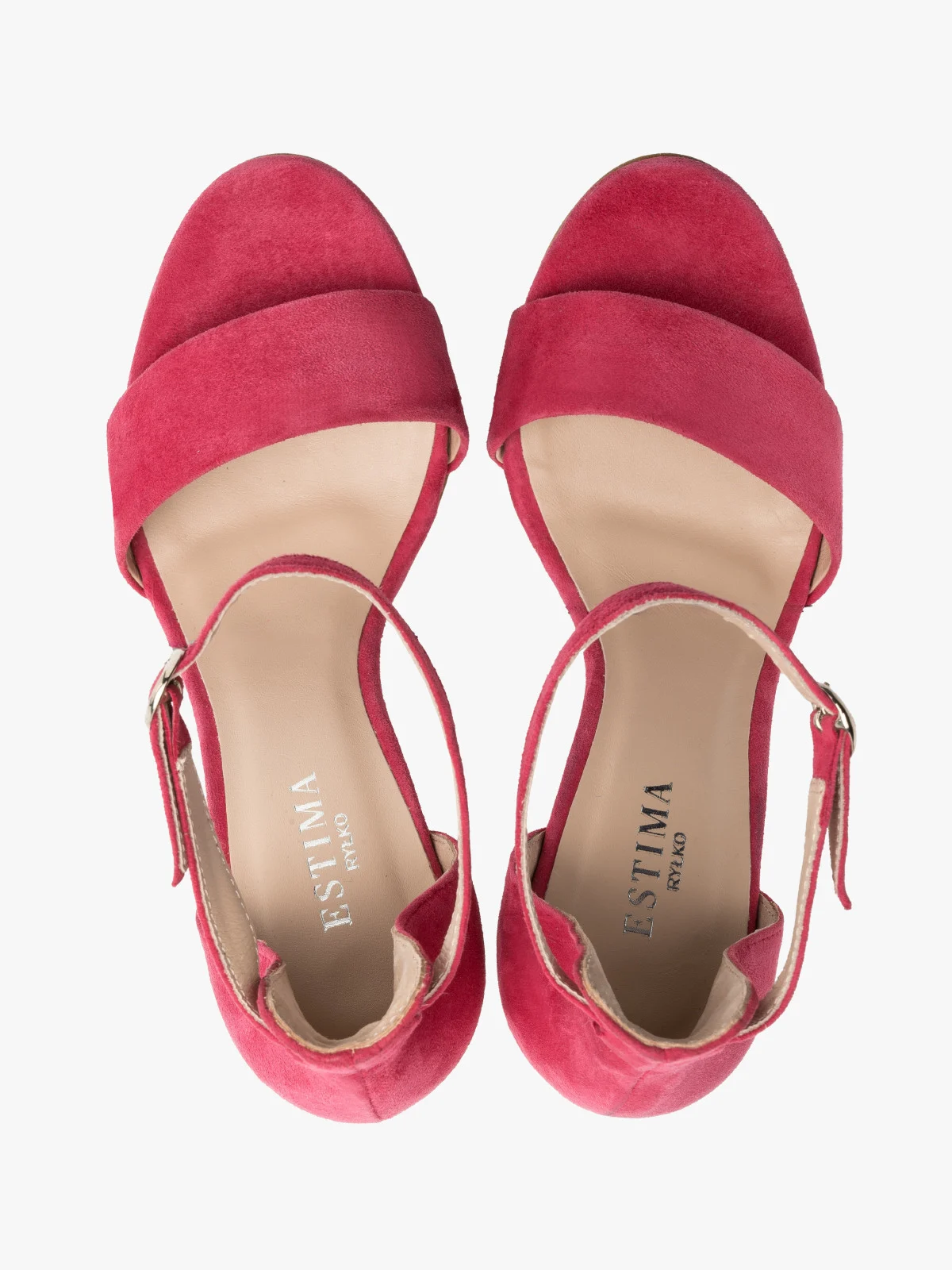 Sandały na szpilce w kolorze fuksji