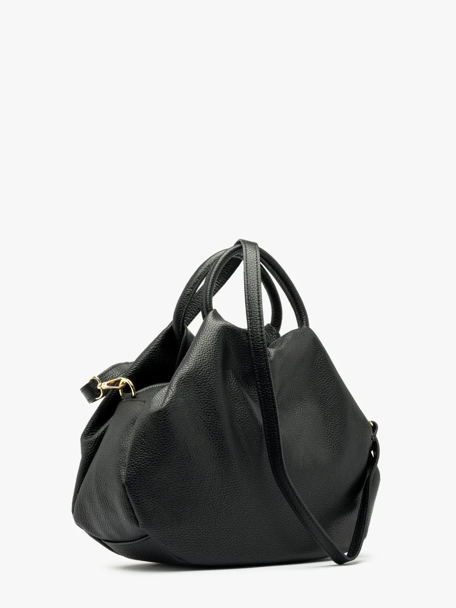 Czarna miękka torebka