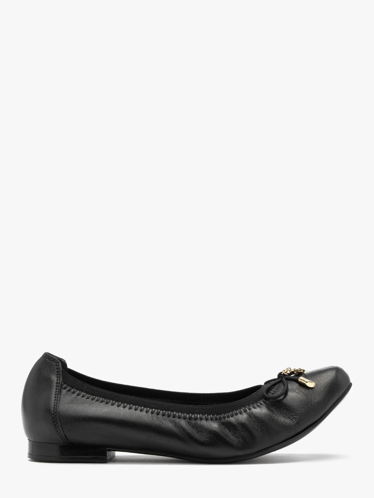Czarne baleriny z kokardą