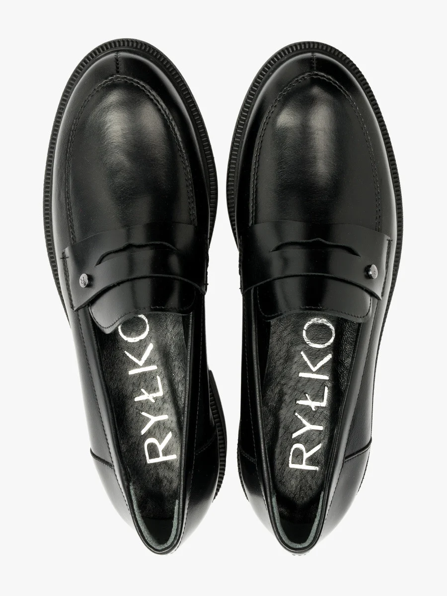 Czarne mokasyny damskie