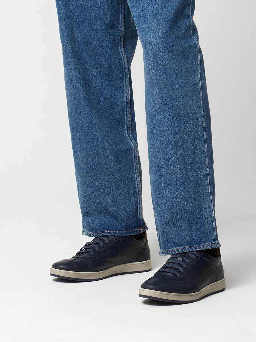 Granatowe półbuty męskie